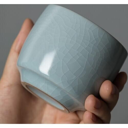 Ruyao Luohan Cup Teacup Large Gracked Glaze Can Be Raised Host Cup Single Cup Kung Fu Tea Set Ceramic Teacups Tea Set Shop