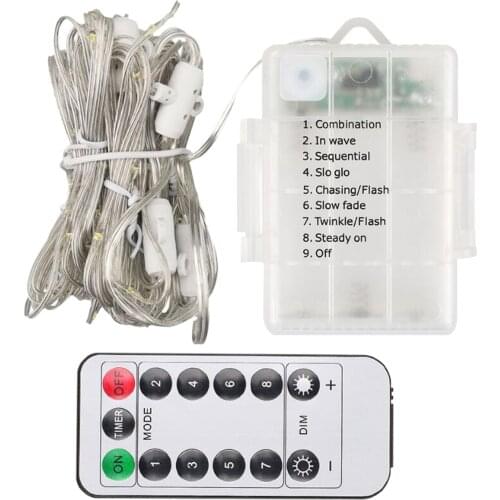 Garden Umbrella Parasol String Light 104LEDs Tent Fairy Lights Decoration