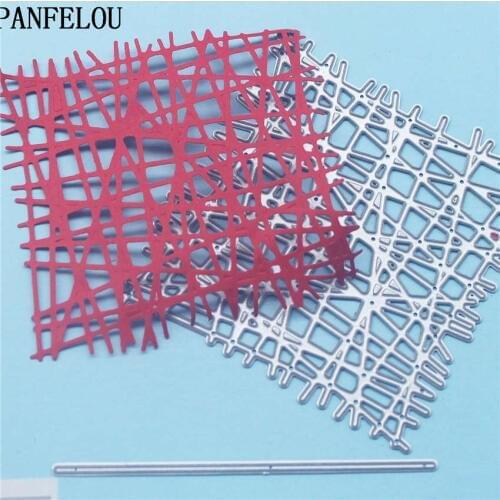 PANFELOU Line square metal crafts paper die cutting dies for Scrapbooking/DIY wedding Halloween Hand account cards