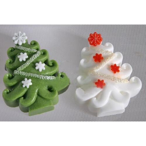 Silicone Mold Mould Soap Molds Candle Mould Clay Handmade Molds Christmas Tree with Garland Soap Mold Silicone PRZY Eco-friendly