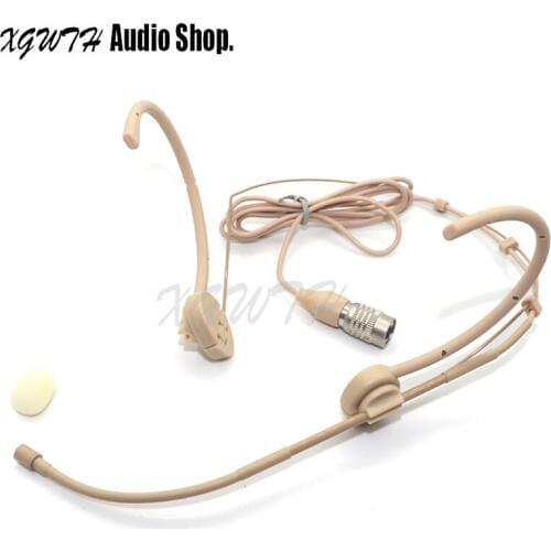 Foldable Headset Microphone For Audio Technica Wireless Radio Mic System Beltpack Transmitter Mini 4PIN Hirose Connector Plug