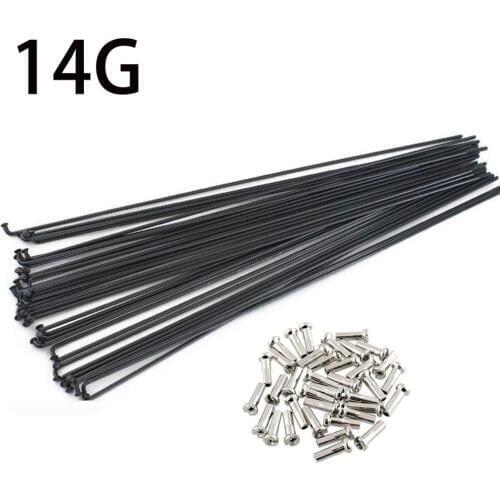 Bicycle Spokes 36pcs Bike Spoke Wheel Rim SPoke 14G J Bend Steel with Nipples 253mm-294mm