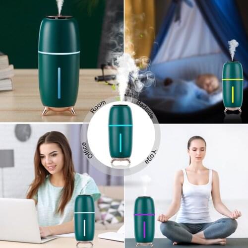 250ml Mini Portable Air Humidifier USB Rechargeable Ultrasonic Mist Maker Silent Atomizing Humidifier for Car Home Office