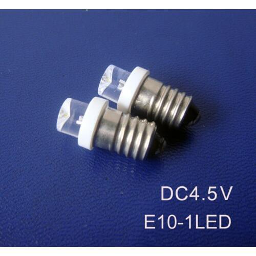 High quality,E10 4.5V,E10 led,E10 Signal light,E10 Indicator Light,E10 Led Instrument light,E10 bulb 4.5V,free shipping 10pc/lot
