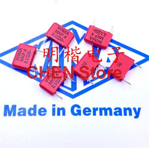 WIMA P10 MKP4 MKS10 MKP10 MKP4 MKS4Film fever HIFI capacitor 68NF 100NF 150NF 100V 160V 250V 400V 0.068UF 0.1UF 0.15UF 10MM