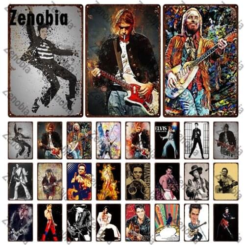 Celebrity Singer Vintage Metal Sign Tin Sign Wall Decoration Plates Retro Musician Plaque for Bar Pub Cafe Home Wall Art Decor