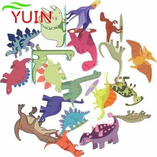 1 Set of 20pcs Childrens Fun Stickers Dinosaur Home Cartoon Dinosaurs Fashion Car Sticker Decorative Items Waterproof Sunscree