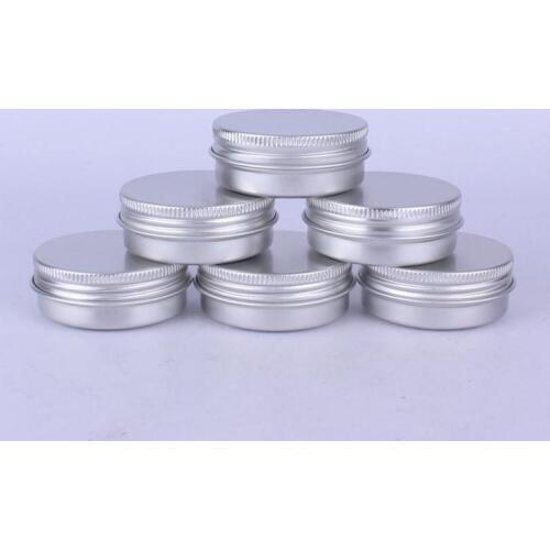 1000pcs/lot 10g 15g 20g 30g empty aluminium cream jars,cosmetic case jar,20ml metal lip balm container storage box SN2419