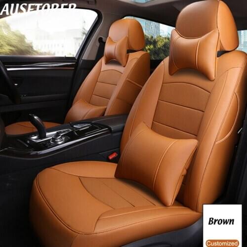 Cowhide Automobiles Leather Seat Covers for Mitsubishi Outlander 5 & 7 Seats Cover Sets Car Cushions Seat Supports Accessories