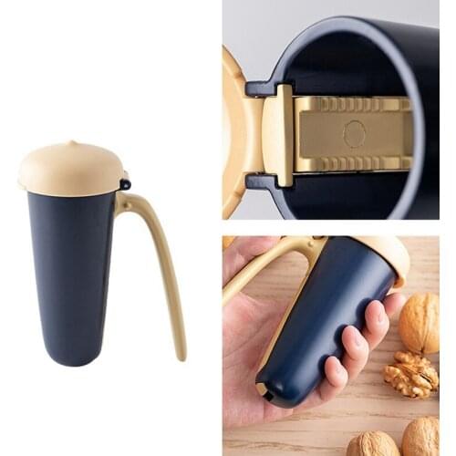 Household Nut Cracker Tool,Splash-Proof Peeling Walnut Cracker with Cover for Hazelnut/Almond Wood,Walnut Cracker