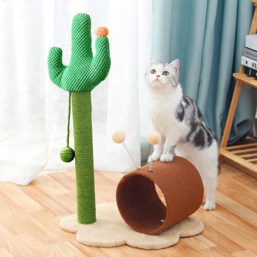 Cat scratcher Cactus Cat Tree Tower Cats Climbing Frame Scratching Post With Ball Toy Pet Furniture Nest Pet Supplies