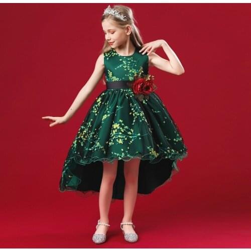 Summer Dresses for Girls Kid Girl Dress Flower Birthday Party Wedding Children Clothes for 10 11 12 13 14 Years Old