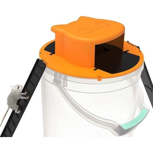Mouse Catcher Auto-reset 5 Gallon Bucket Rat Flip Catcher Household Plastic Mice Control Device Effective Sanitary