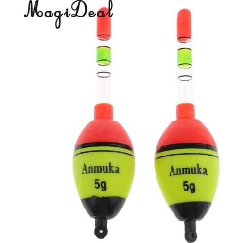 MagiDeal 2 Pieces Luminous Fishing Float Vertical Rock Fishing Buoy Plastic Float Made of high quality EVA plastic material