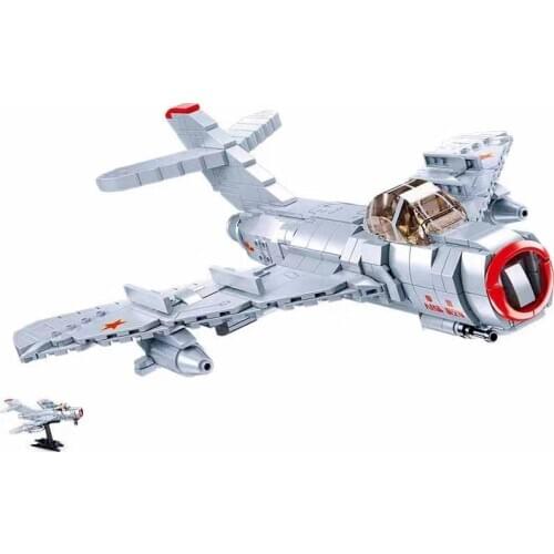 Military Fighter MIG 15 BIS War Aircraft Model SWAT Airplane War-plane Building Blocks Soldiers Bricks Classic Kids Toys Boys