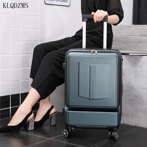KLQDZMS 20’’24Inch ABS Fashionable Rolling Luggage With Laptop Bag Travel Carry On Spinner Wheels Colorful Suitcase