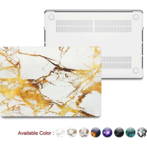 Marble Case For Apple MacBook Pro Air 13 15 Inch touch bar 2018 A1932 A1706 A1990 Hard Cover with free Keyboard Cover