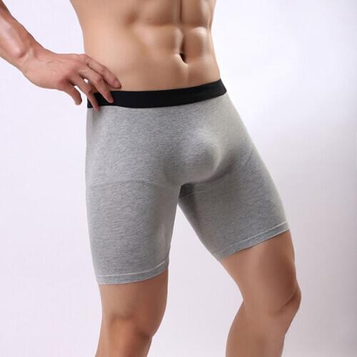 Mens Plus Size Underwear U Convex Pouch Boxers Homme Slip Panties Mens Long Leg Underpants Hombre Brand Boxer shorts F14