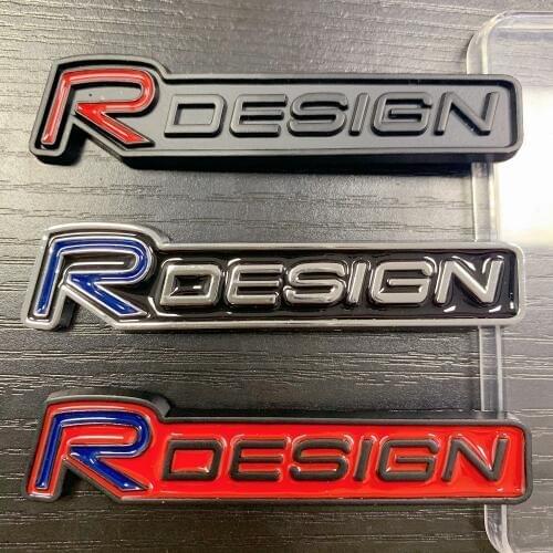 R design Car Styling Sticker 3D Badge Emblem For Volvo Rdesign XC90 S60 XC60 V70 S80 S40 V50 V40 V60 C30 S70 S90 V90 Accessories