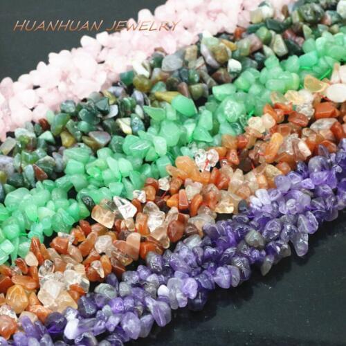 Natural Stone Agat Beads Necklace For Women Chips Gravel torques Lapis Lazuli Jades Tiger Eyes Tourmaline Jewelry 18inch B3390