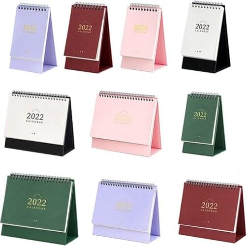 Office Standing Calendar Monthly Desk Calendar Sep. 2021-Dec. 2022 Twin-Wire Binding Premium Thick Paper Unruled Blocks