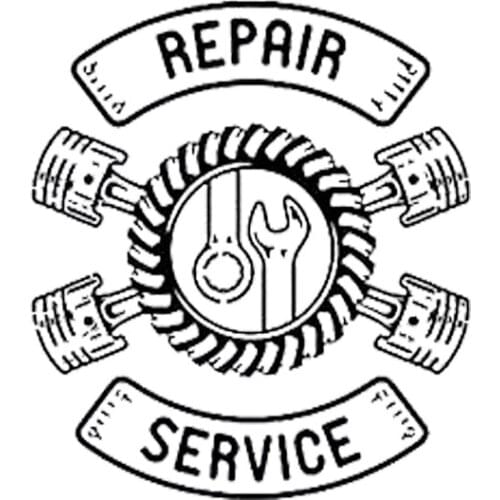 Opdean Motivational Wall Sticker Quotes Repair Service Auto Machine Garage Wall Decor Art Wall Decals Mural Removable DK-34