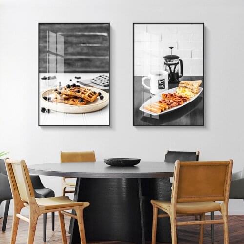 Delicious Food Coffee Fruit Simple and Exquisite Style Wall Posters Canvas Print Wall Art Pictures for Kitchen Dining room Deco