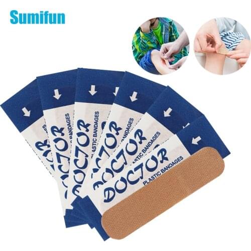 50pcs Waterproof Wound Adhesive Paster Medical Anti-Bacteria Band Aid Bandages Sticker Home Travel First Aid Kit Supplies D6220