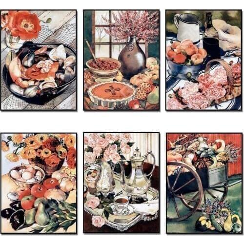 Full Square/Round Drill Diamond Embroidery Beaded Mosaic Cross Stitch 5D DIY Diamond Painting Still Life Flowers Home Decor Gift