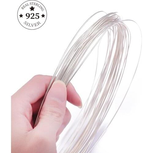 925 Sterling Silver 1M Long 0.4 0.5 0.6 0.8 1.0 1.2mm Wire String Beading Wire Cord String For DIY Jewelry Making Accessories