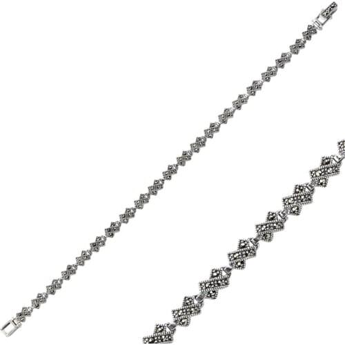 Silverlina Silver Marcasite Sterling Bracelet