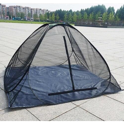 Outdoor Camping Anti Bug Tent Summer Pop Up Mesh Tent 2Person Rodless Outdoor Camping Tent Portable Beach Inner Mesh Tent