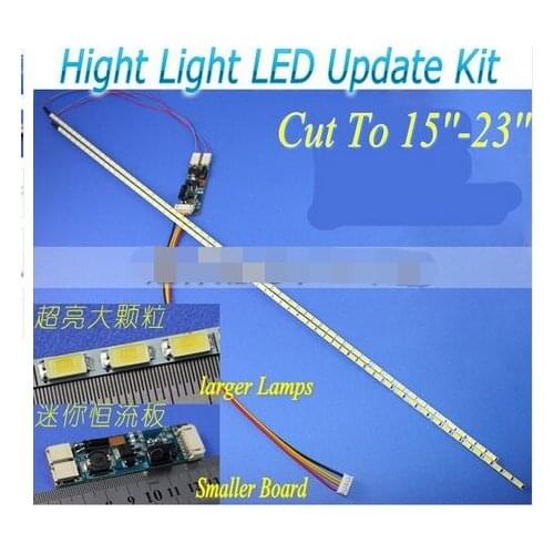 Universal Highlight Dimable LED Backlight Lamps Update kit Adjustable LED Light For LCD Monitor 2 LED Strips new