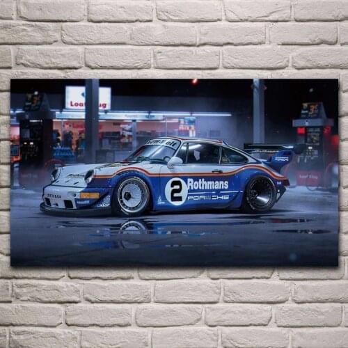 Manipulated sport car race car vehicle fabric poster living room home wall decorative canvas silk art print KL227