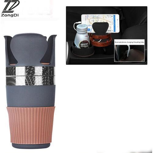 ZD For Skoda Octavia A5 A7 2 Fabia Yeti BMW E60 F30 X5 X6 E53 Inifiniti Car Coin Drink Mobile Card Multifunctional Storage Cup