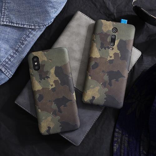 Retro camouflage Plastic hard shell case For xiaomi MI10 MI9 MI8 MIX3 mi10pro K20 PRO 9T PRO