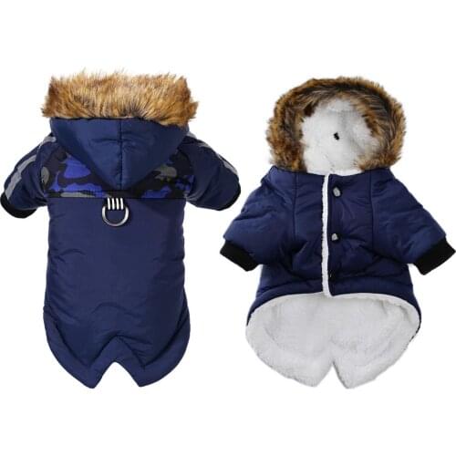 Winter Dog Cat Warm Coat Jacket Waterproof Splice Pet Puppy Winter Hoodie Outfit 4 Colours 5 Sizes