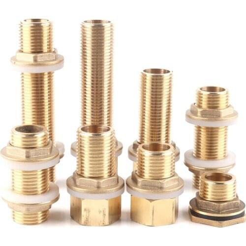 1pc Fish tank adapter 1/2" Male thread Brass Pipe Single Loose Key Swivel Fitting Nut Water Tank Copper Jointer Connector