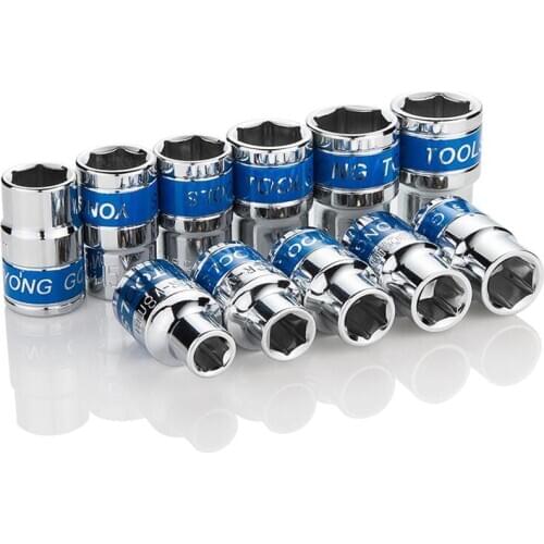 1Pcs 1/2" 8mm-27mm Hexagon Ratchet Socket Wrench Head Sleeve Double End Mini Short Dismountable Torque High Quality