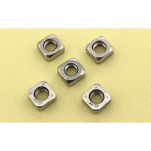 10pcs M10 M12 Stainless Steel Square Nut Screw Nut Fastener