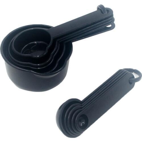 10pcs Measuring Cups Spoons Set Dry Liquid Ingredients Measurement Cooking Baking Plastic Measure Tablespoons Kit