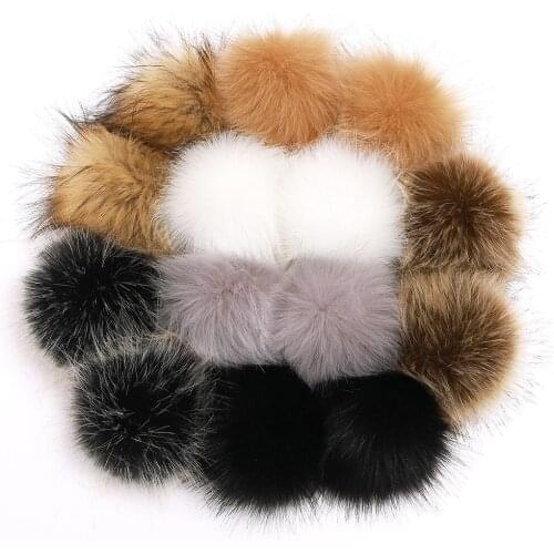 12/14Pcs Fake Fox Fur Ball Hat Ball Pompom DIY Handmade Clothing Hat Accessories Beanies Shoes Decor