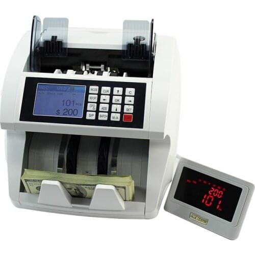 2 CIS Professional USD/EUR/SOL Serial Number Reading&Printing Currency Counting Machine Fake Money sorting Machine Bill Counter