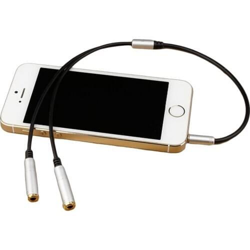 3.5mm Music Lovers Sharing Headphone Adapter Stereo Audio Adapter Audio Splitter For Mobile Phones IPhone Computers Tablets