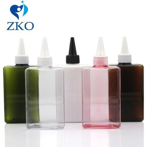 300ml PETG White/Black Nozzle Mouth Lid Lotion Container Yorker Cap Free Shipping Refillable Travel Square Scattered Bottling