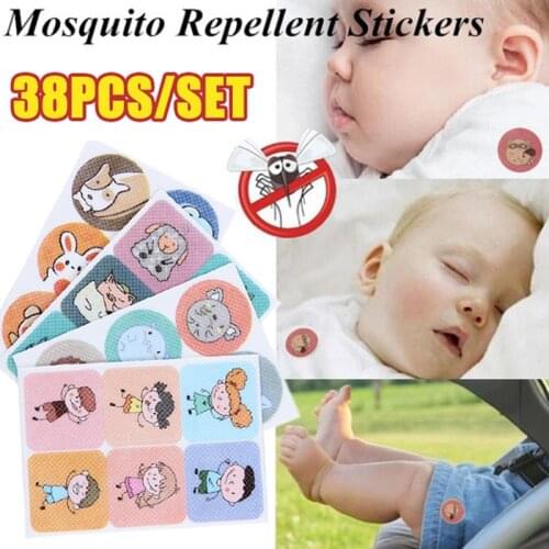 36pcs Mosquito Repellent Stickers Patches Cartoon Pure Plant Essential Oil Stickers for Baby Kid