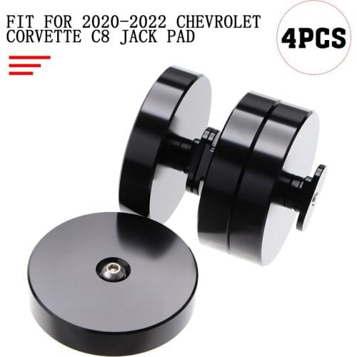 4PCS Car Jack Support Block Pad Solid Adapter Jack Pad Aluminum Metal Pad Fits C8 Corvette