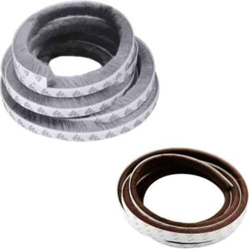5METER/ROLL Base9*H5mm Self Adhesive Dustproof Aluminum Window Door Tape Brush Seal Strip Weatherstrip Draught Excluder