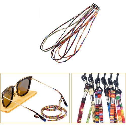 5Pcs Reading Glasses Chain String Colorful Cotton Sunglasses Strap Eyeglass Chain CordHolder Neck Cord Eyewear Glasses Necklace