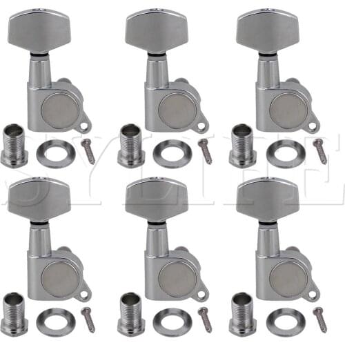 6 Right chrome machine heads for Electric & Acoustic guitars